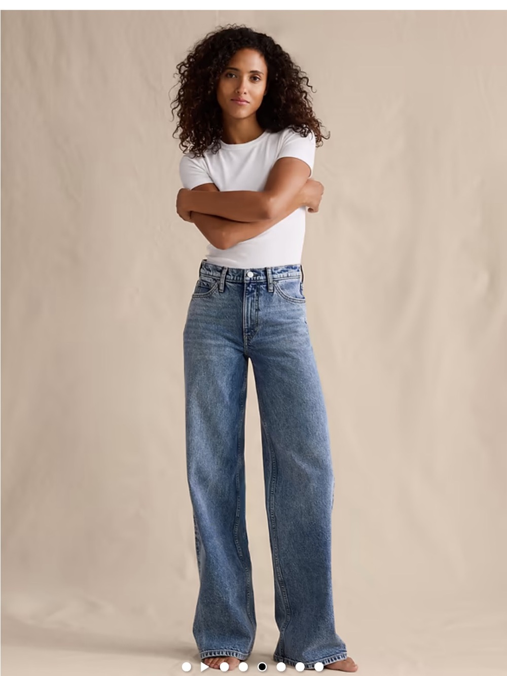 NWT Banana Republic Icon High-Rise Wide-Leg Women’s Jeans in Light Wash Denim